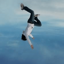 man falling from plane
